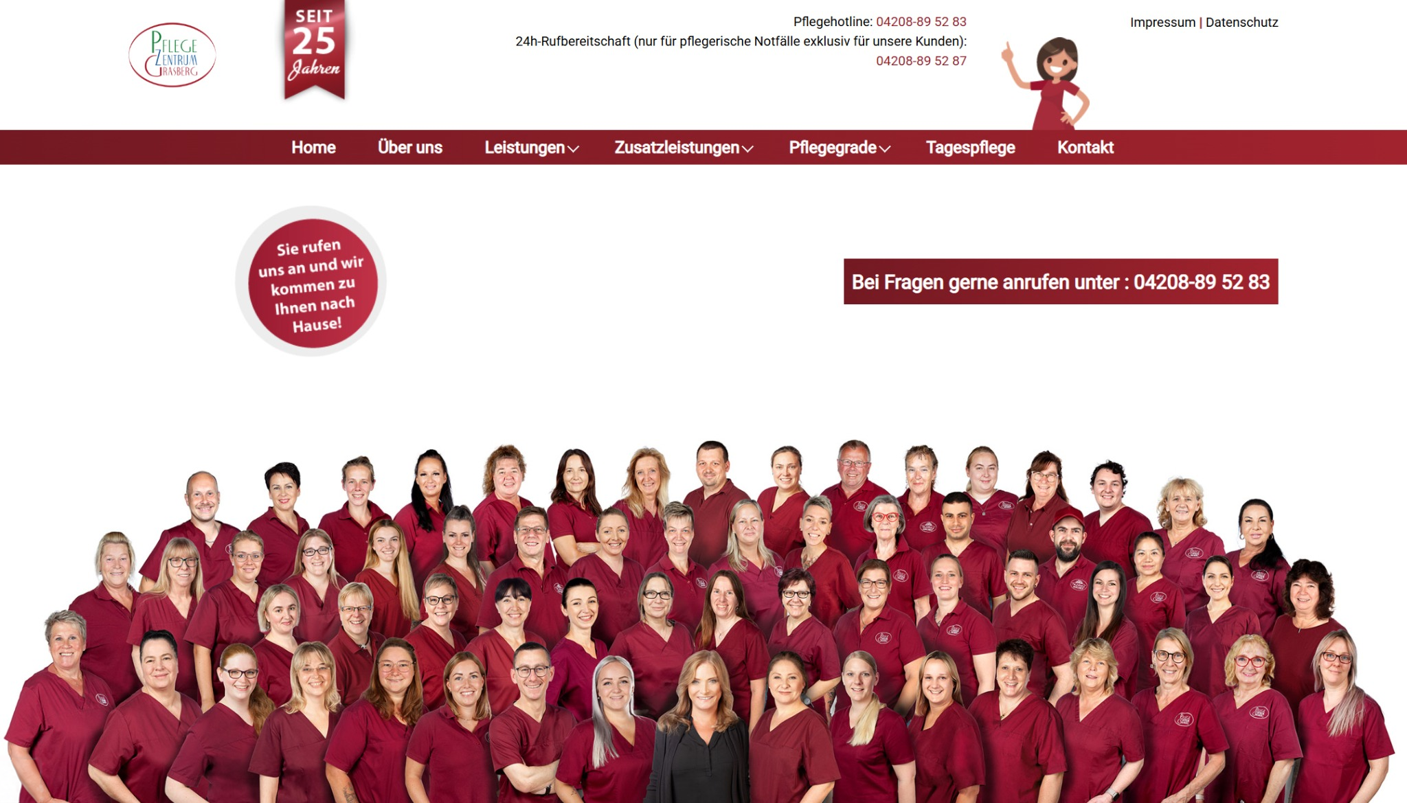 Das Team des Pflegezentrums Grasberg